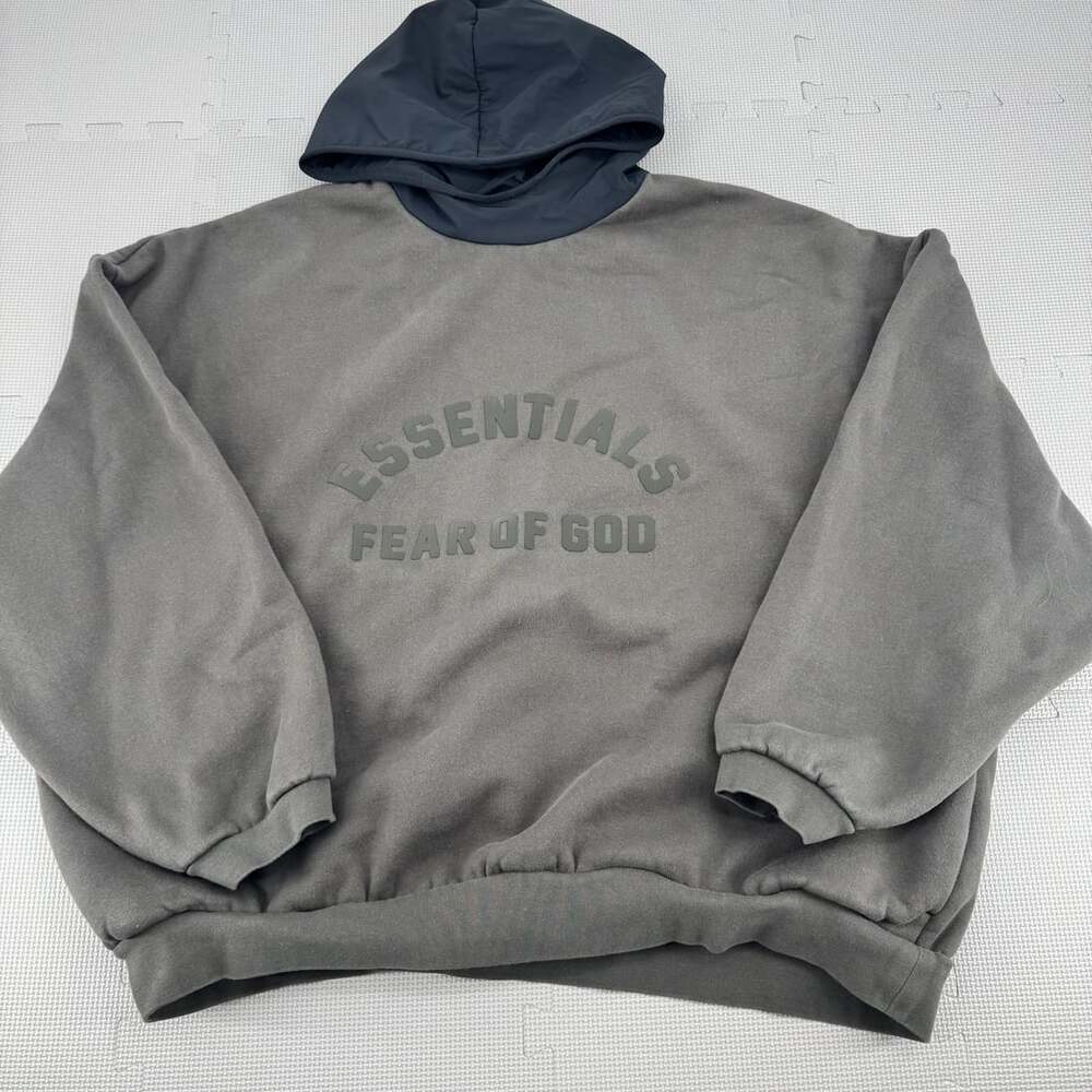 Fear of God Essentials Hoodie Size XXL Dark Heather Oatmeal Ink